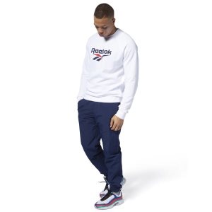 Bluza Męskie Reebok Classic Vector Crew Białe PL 21SADOX